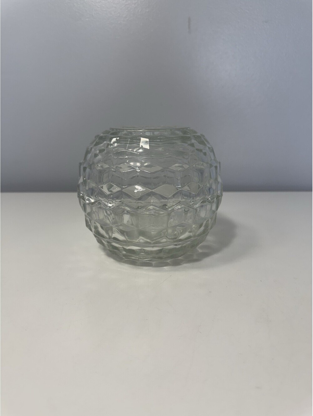 Vintage Homco 3PC Indiana Glass Clear Fairy Lamp /Votive Tea light Holder 1970’s